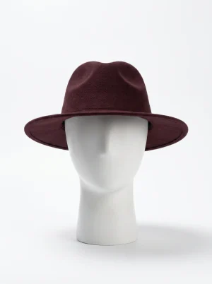 Chapeau fedora daim bord large cérémonie raffiné unisexe - Vue 1 - chapeau fedora