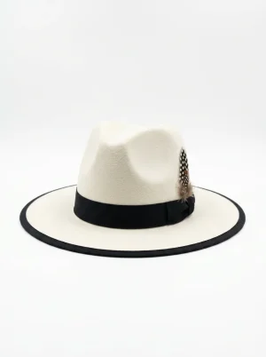 Chapeau fedora fibre textile cérémonie élégant unisexe - Vue 1 - chapeau fedora