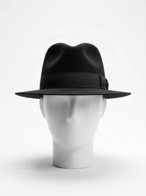 Chapeau fedora laine feutrée élégant homme - Vue 1 - chapeau fedora