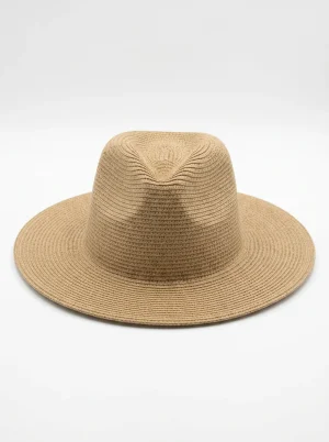 chapeau fedora paille fine souple voyage unisexe - Vue 1 - chapeau fedora