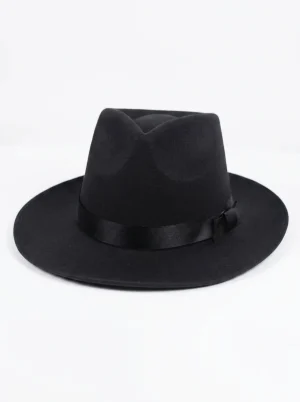 Chapeau fedora textile structuré quotidien élégant unisexe - Vue 1 - chapeau fedora